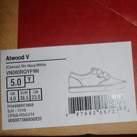 Vans Men's 5/Women's 6.5 Atwood (Canvas) Stv Navy/White VN000RQYF9N - Picture 3 of 15